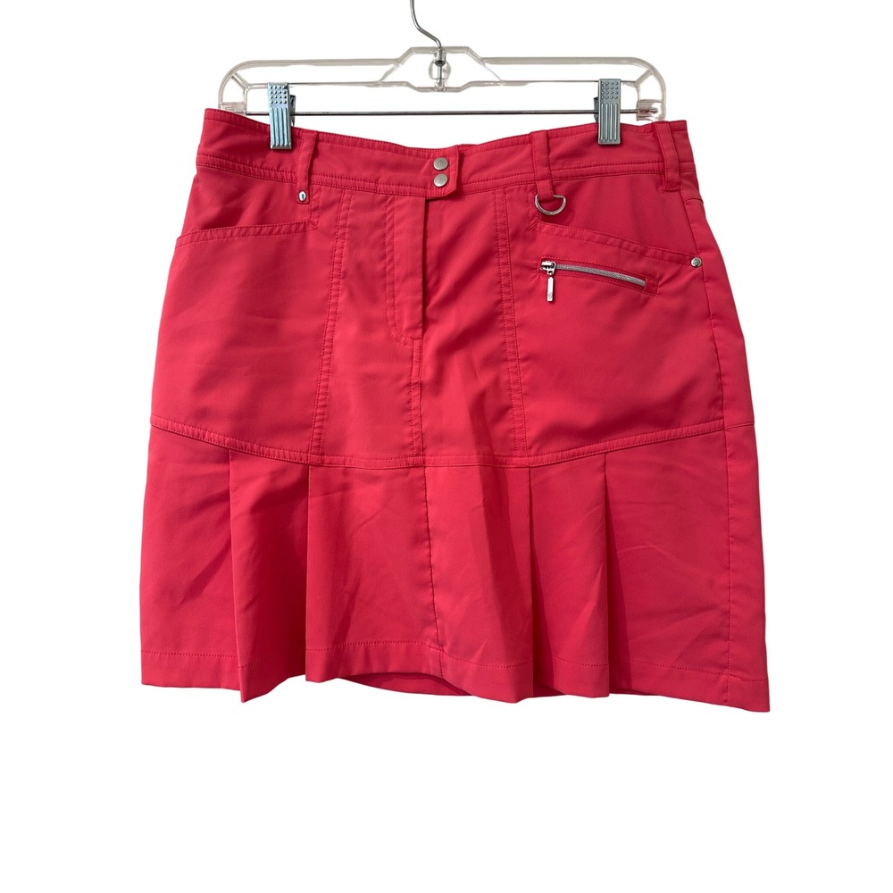Preppy Pleated Coral Pink Golf Tennis PIckleball Skort 6 Barbiecore